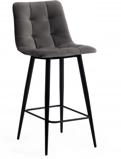 15453 Барный стул Tetchair CHILLY (Ткань,Металл/Серый,Черный) 15453