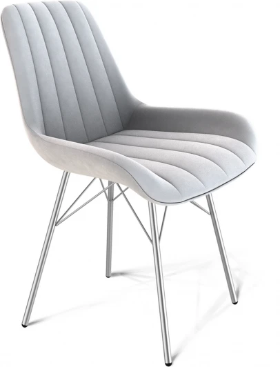 4683235302 Стул Sheffilton SHT-ST37/S64 серое облако/хром лак