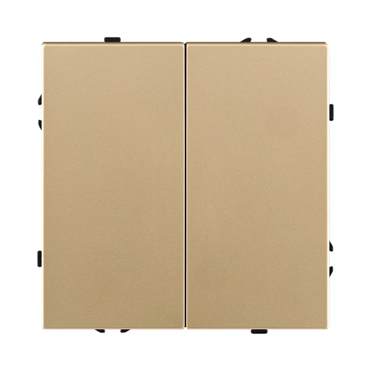 EC-004GD Выключатель 2-клавишный 10А/250В золотой Kollinger Eclipse EC-004GD