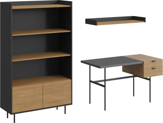 848786 Композиция Look 21 (ЛДСП/Черный) ОГОГО Обстановочка! арт.848786