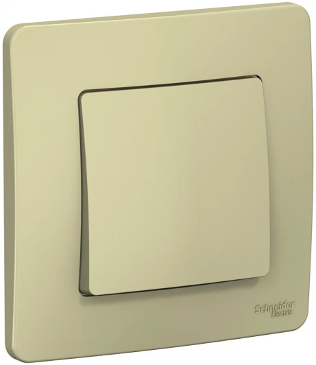 BLNVS010607 Выключатель встраиваемый одноклавишный (бежевый) Systeme Electric Blanca BLNVS010607
