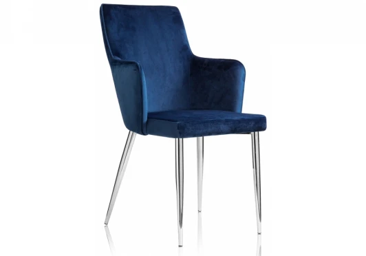 11848 Обеденный стул на металлокаркасе Woodville Benza dark blue 11848