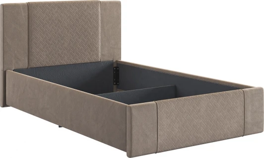 KM1.2-24.2763 Каркас кровати Хлоя 120х200 см Mebelson (ДСП,Ткань/Латте) арт.KM1.2-24.2763