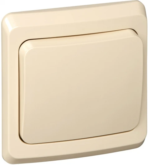 BC10-001K Выключатель встраиваемый одноклавишный (кремовый) Systeme Electric Этюд BC10-001K