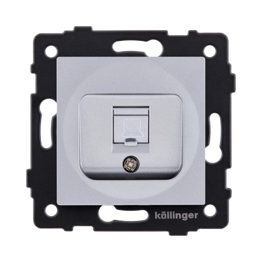 REA-016GY Розетка Ethernet RJ45 серый Kollinger REA-016GY для Aspekt, Eleganz, Reflex