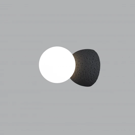 10695W/1-D100 BK-WH Настенный светильник iLamp Foxtrot 10695W/1-D100 BK-WH (220V, шар)