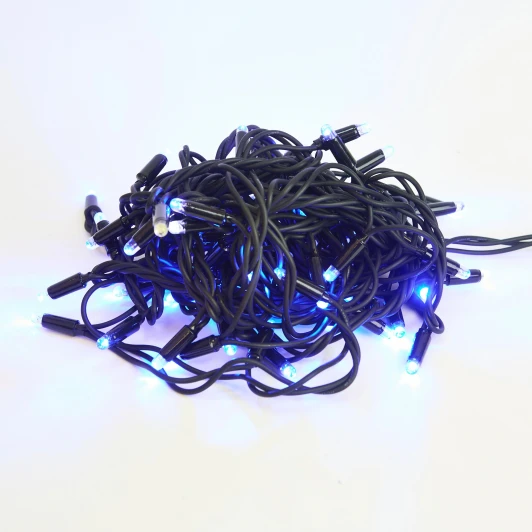 ULD-S1000-120/TBK BLUE-WHITE IP67 Гирлянда светодиодная с эффектом мерцания, 10м, соединяемая, 120 светодиодов, синий и белый свет Uniel ULD-S1000-120/TBK BLUE-WHITE IP67