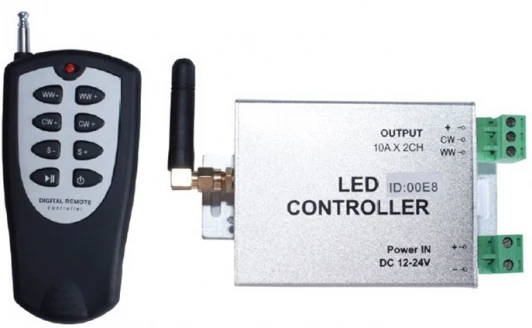 DL-18289/Double 12/24V Контроллер с дистанционным пультом управления для одноцветных и двухцветных лент DL-18289 Donolux DL-18289/Double 12/24V