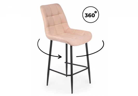 632558 Барный стул Челси 360 бежевый (zd 210) / черный np 632558