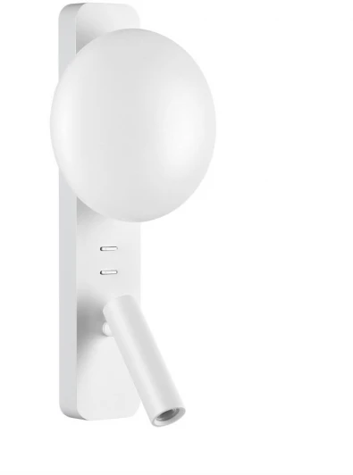 7049/5WL Настенный светильник для чтения со спотом Odeon Light Albergo 7049/5WL металл/акрил белый IP20 LED 1*5W (220V, выключатель)