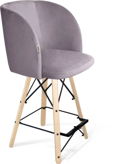 7830579602 Стул полубарный SHT-ST33/S80-1 сиреневая орхидея/прозрачный лак/черный от фабрики Sheffilton