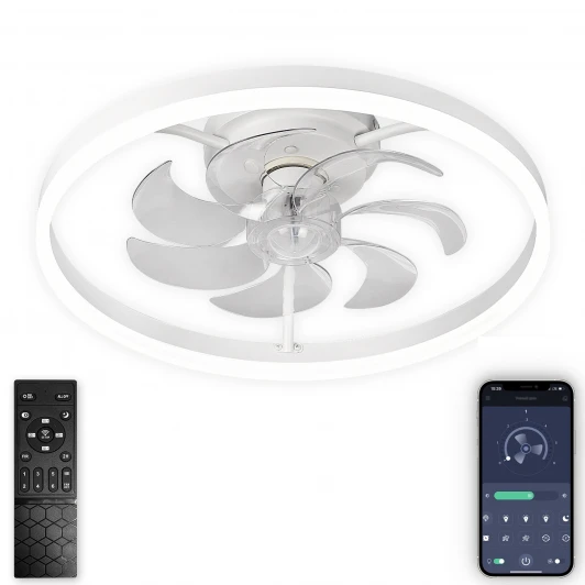 LED LAMPS 81489 Потолочная люстра светодиодная с вентилятором Natali Kovaltseva Ledfan LED LAMPS 81489 (регулировка яркости, 220V, пульт управления, управление смартфоном)