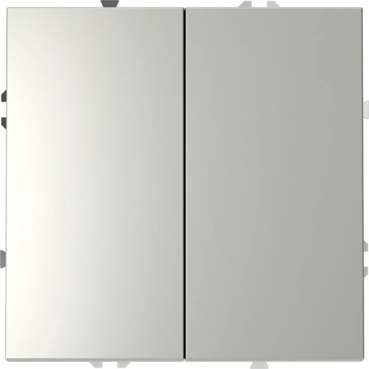 VLS020605 Выключатель с самовозвратом двухклавишный (сталь) Voltum S70 VLS020605