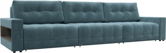 128913 Диван прямой с полками Лига-053 НПБ Лонг Лига Диванов (Велюр) арт.128913