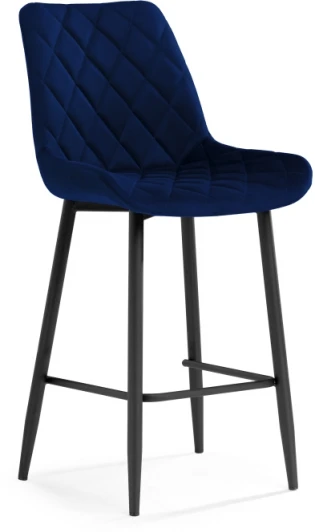 511148 Барный стул Баодин велюр синий / черный 511148 Woodville