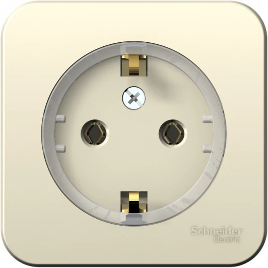 BLNRA110112 Розетка накладная с заземлением (молочный) Systeme Electric Blanca BLNRA110112