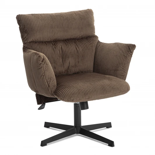 25981 Кресло Флаффи/Fluffy крестовина 64см, вельвет, коричневый Tetchair 25981