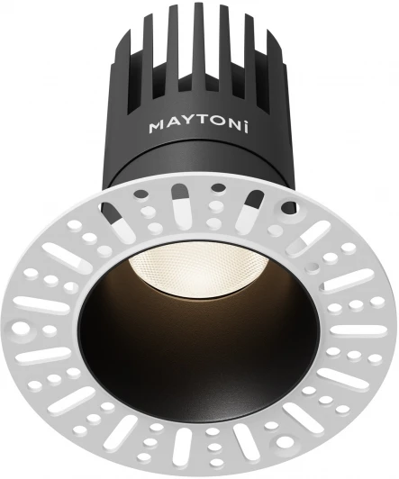 DL122-15W-4K-TRS-B Встраиваемый светильник под гипсокартон Maytoni Dip DL122-15W-4K-TRS-B (LED, 220V, круглые)