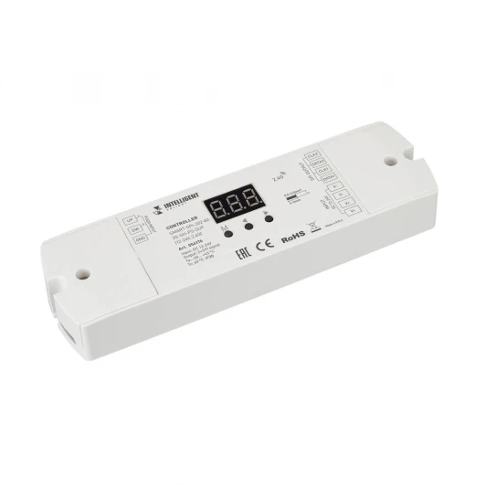 054176 INTELLIGENT ARLIGHT Контроллер SMART-SPI-302-82-2G-SH-PS-SUF (12-24V, 2.4G) (IARL, IP20 Пластик) 054176