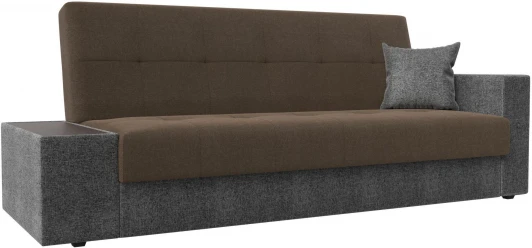 118528L Диван-книжка Лига-020 стол слева (Коричневый,Серый/Рогожка) Лига Диванов арт.118528L