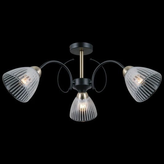 IL0198-3CSQ-79 BK AB Потолочная люстра на штанге ILLUMICO IL0198-3CSQ-79 BK AB