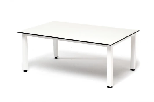 RC013-95-62-W4sis Журнальный столик из HPL 95х60, H40, каркас белый, цвет столешницы молочный 4SIS Канны RC013-95-62-W4sis