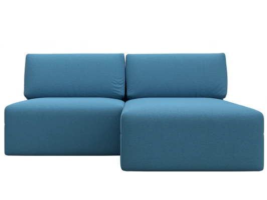 129716 Диван угловой модульный Лига-060 НПБ угол универсальный (ЛДСП,Брус,Фанера/Пластик/Рогожка/Голубой) Лига Диванов 129716