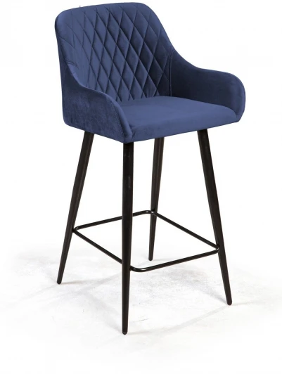 76778 Стул полубарный Robert, бархат синий 29 Top Concept ROBERT 76778