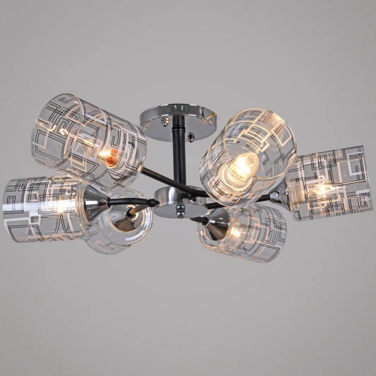 26260-0.3-06 CR+BK Потолочная люстра на штанге Reluce 26260-0.3-06 CR+BK