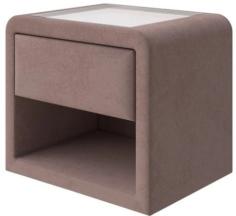 1937331 PROxSON Тумба Cube (Ткань: Велюр Ultra Горячий шоколад) 52x41
