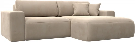 121373 Диван угловой Лига-036 НПБ Классик правый угол (Бежевый/Велюр) Лига Диванов арт.121373