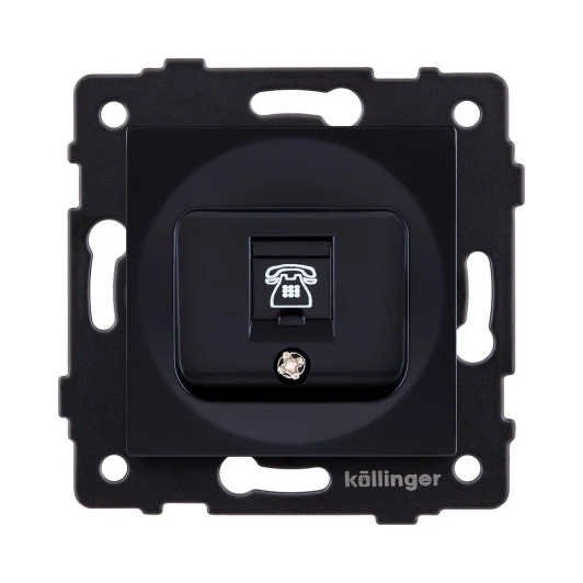 REA-009BK Розетка телефонная RJ11 черный Kollinger REA-009BK для Aspekt, Eleganz, Reflex