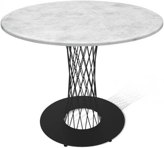 2852211603 Стол SHT-TU3-1/90 МДФ черный муар/мрамор премиум светлый Sheffilton SHT-TU3-1 2852211603