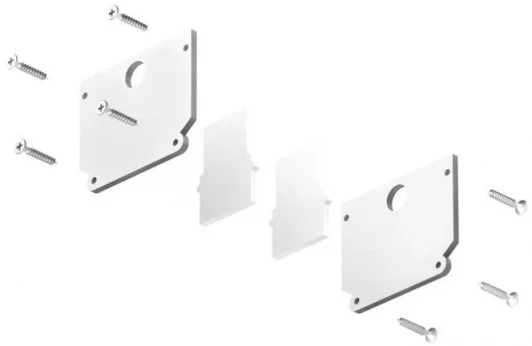 TR2025-WH Комплект торцевых заглушек для трека Denkirs Smart One TR2025-WH