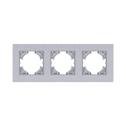 EP3GY Рамка 3-постовая серый Kollinger Eleganz Plex EP3GY