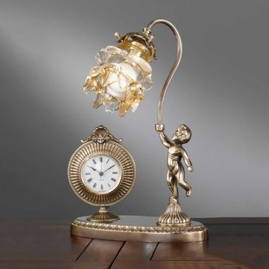 M 4/AM Интерьерная настольная лампа с часами Nervilamp M 4/AM (220V, часы)