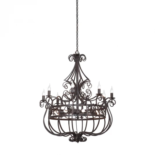 V1802/8+8 Подвесная люстра Vitaluce V1802/8+8 (220V, ковка, на цепи, свеча, круглые)