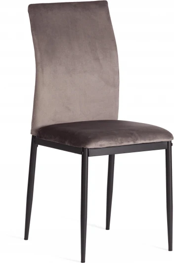 20551 Обеденный стул Tetchair CAPRI (Металл,Вельвет/Темно-серый,Черный)