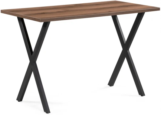 506951 Стол деревянный Алеста Лофт 120 25 мм дуб делано темный / черный матовый 506951 Notta