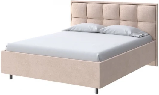 2022343 PROxSON Кровать Chessy без основания (Ткань: Велюр Teddy Тауп) 200x200