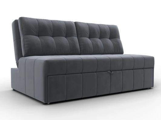 134909 Диван прямой Лига-107 (140) (ЛДСП,Брус,Фанера,Велюр/Серый) Лига Диванов 134909