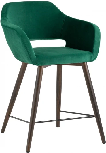 УТ000025172 Стул полубарный Stool Group Саймон велюр тёмно-зелёный УТ000025172