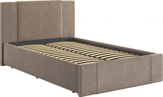 ZO.KM1.2-24.2763 Кровать с основанием Хлоя 120х200 см Mebelson (ДСП,Ткань/Латте) арт.ZO.KM1.2-24.2763