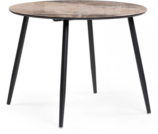 532381 Стеклянный стол Woodville Кловис 100х76 каталония / черный 532381