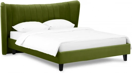 574752 Кровать Queen II Agata L ОГОГО (арт.574752), (Ткань/Зеленый)
