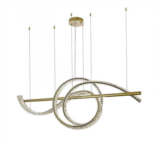 8248/S gold Подвесной светильник светодиодный Newport 8240 8248/S gold (220V, хрусталь, на тросе)