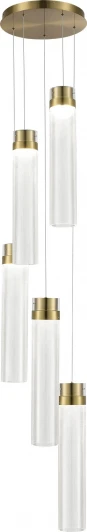 SL6236.303.05 Светильник подвесной ST Luce Champagne SL6236.303.05 Латунь/Прозрачный LED 5*12W 4000K (220V, на проводе, круглые)