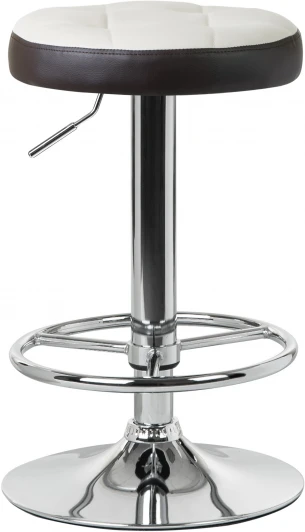5008-LM BRUNO,  цвет сиденья кремово-коричневый, цвет основания хром Табурет барный BRUNO (кремово-коричневый)