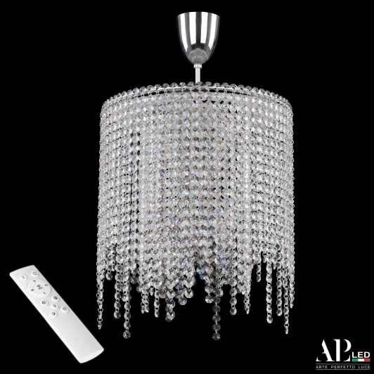 SH01.35.B.LED-DIM.Ni.Tube Потолочная люстра на штанге светодиодная с пультом APL LED Sicilia SH01.35.B.LED-DIM.Ni.Tube (220V, хрусталь)