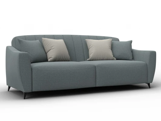 132564 Диван-книжка Лига-095 НПБ (ДВП,ДСП,ЛДСП,Брус,Фанера,ЛДВП/Металл/Рогожка/Серый) Лига Диванов 132564